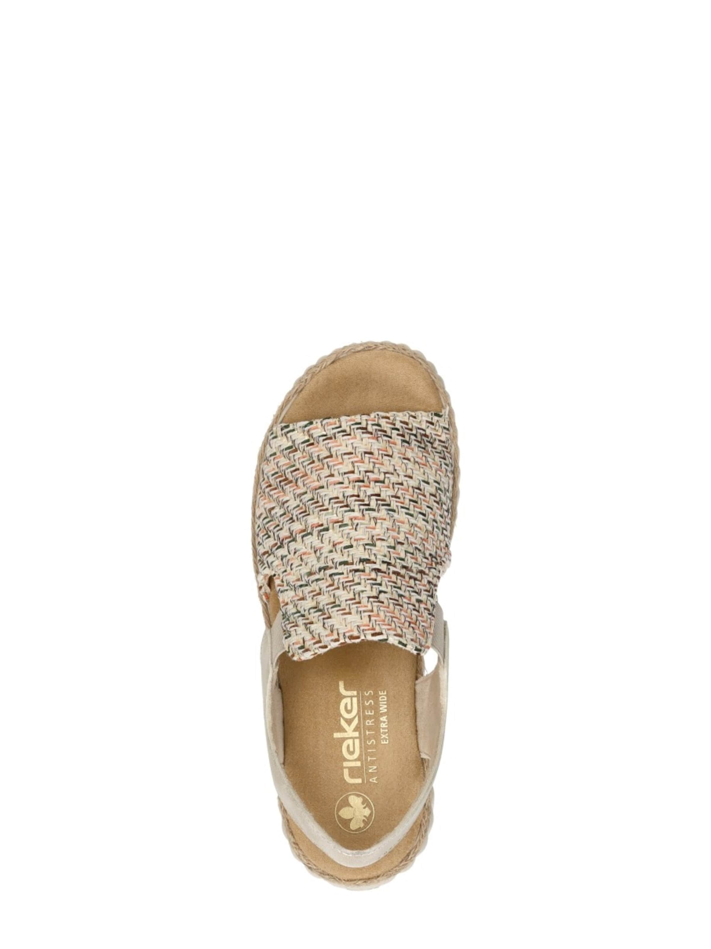 Rieker Sandal 'Sandalen Plat' in Beige