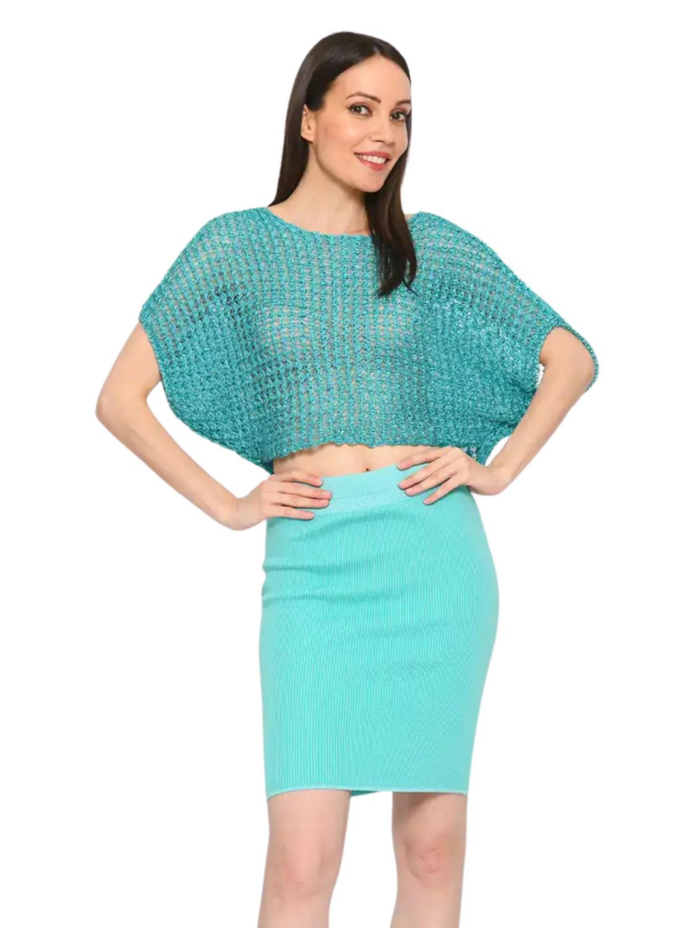 Süel knitwear - Top de punto 'Summer 3D' en azul