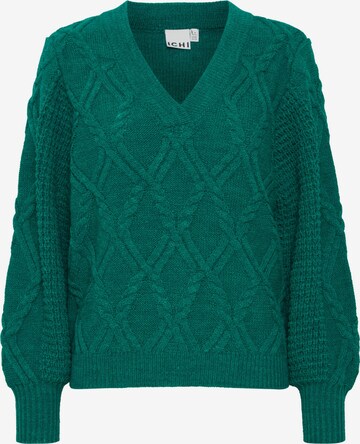 ICHI Sweater in Green: front