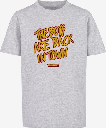 Merchcode Shirt 'Thin Lizzy - The Boys Stacked Lettering' in Grijs: voorkant