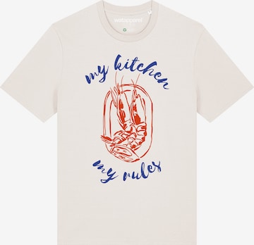 T-Shirt 'My Kitchen My Rules' Watapparel en blanc : devant