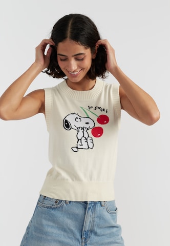 Chinti & Parker Neulepaita 'Snoopy Cherry' värissä beige: etupuoli