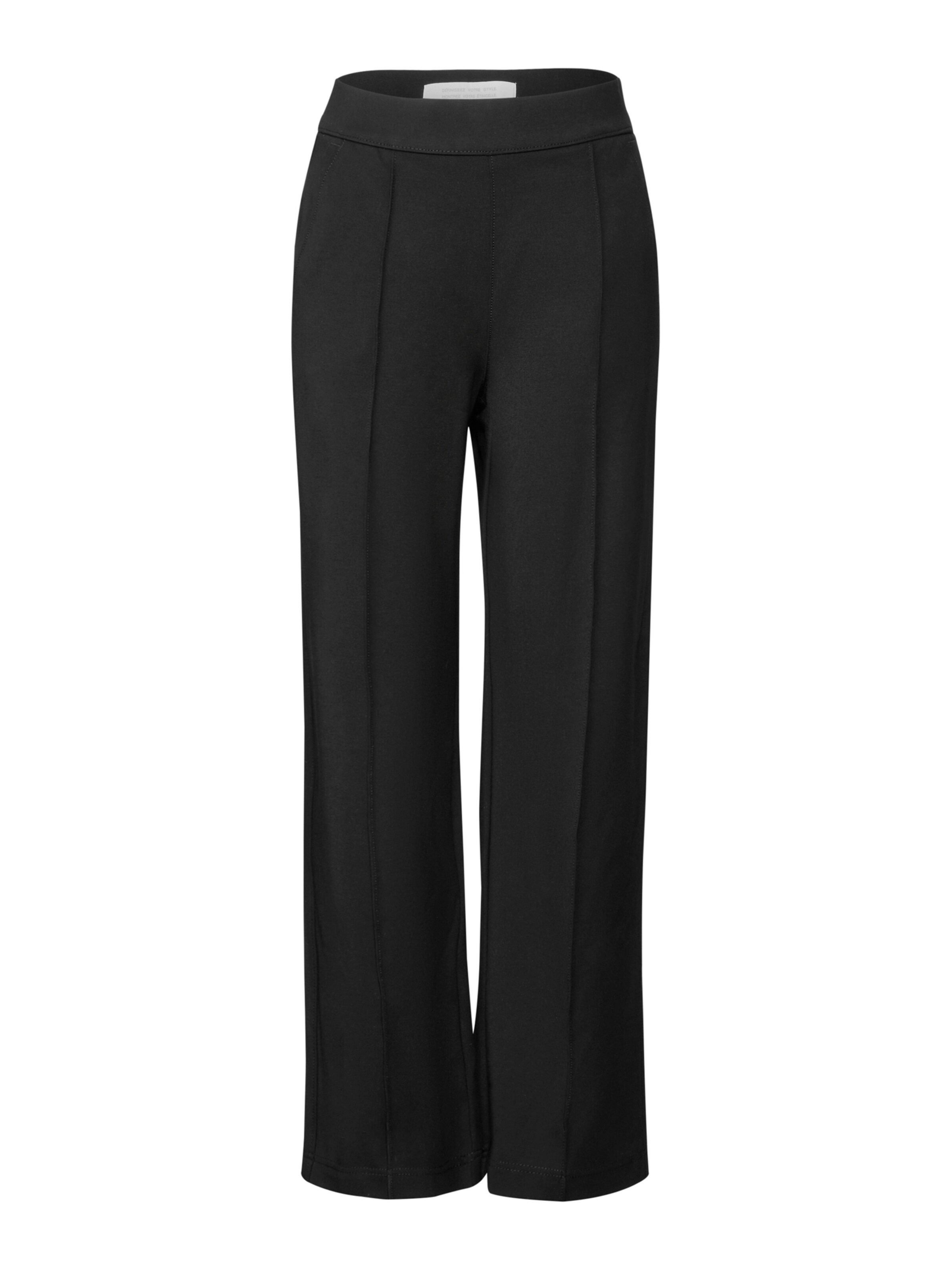 STREET ONE Loosefit Ráncos nadrág - fekete: elől