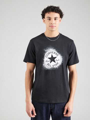 CONVERSE - Camisa 'CHUCK' em preto: frente