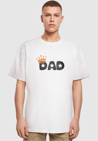 Merchcode Shirt ' Fathers Day - King Dad' in Wit: voorkant
