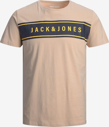 bēšs JACK & JONES T-Krekls 'MAST': no priekšpuses