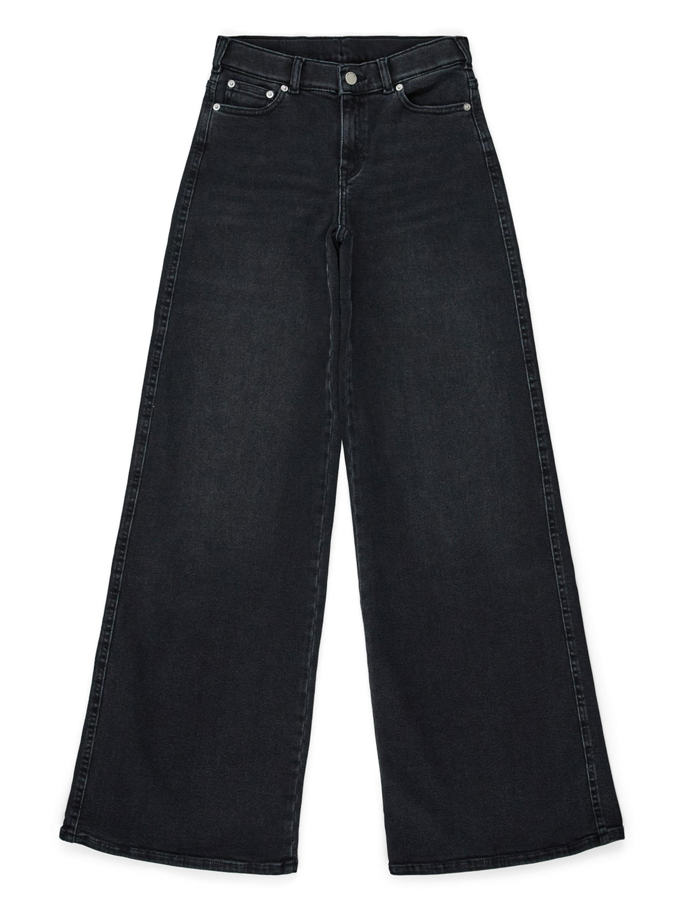 Dr. Denim Slimfit Jeans 'Zila Mid Wide' in Zwart: voorkant