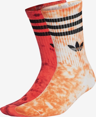 ADIDAS ORIGINALS Κάλτσες 'Tie Dye' σε πορτοκαλί / μαύρο / λευκό, Άποψη προϊόντος