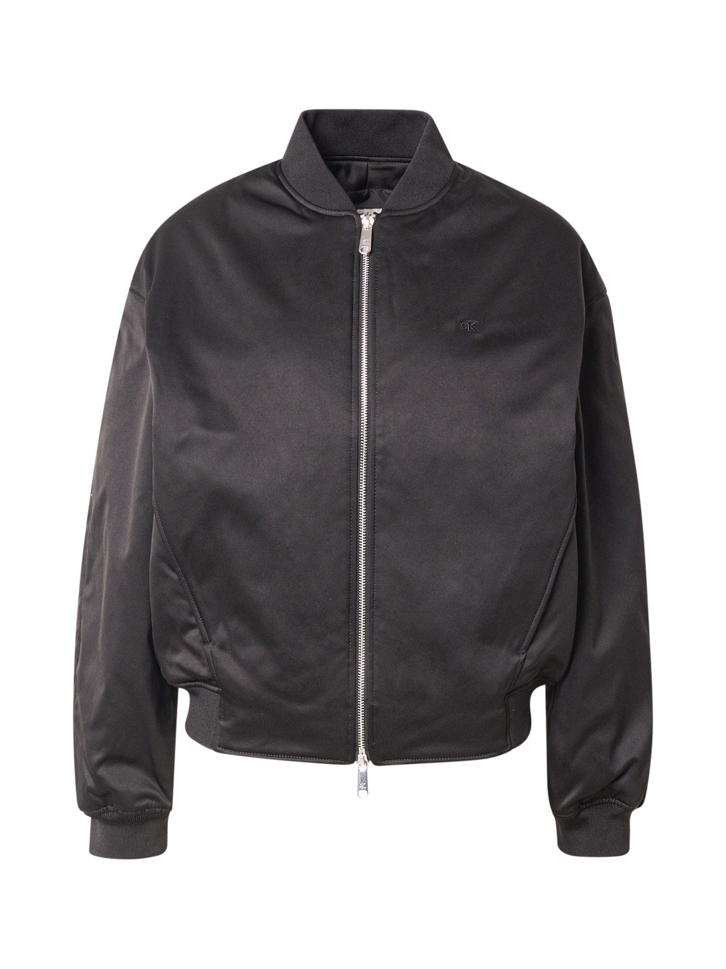 Calvin Klein Jeans Φθινοπωρινό και ανοιξιάτικο μπουφάν σε μαύρο: μπροστά