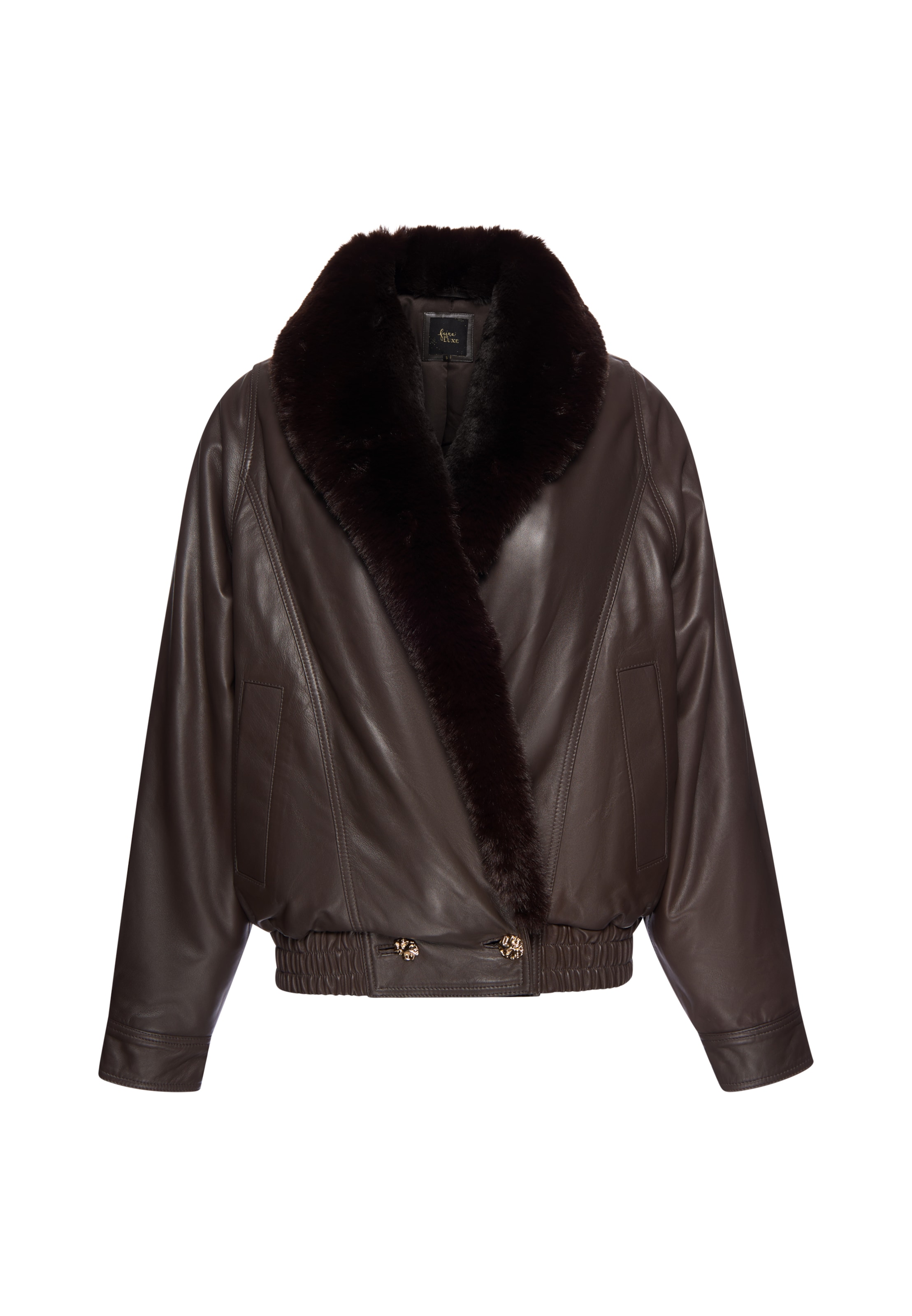 Veste mi-saison faina en marron : devant
