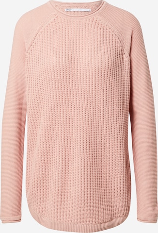 Pull-over 'THORA' ONLY en rose : devant