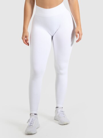 Smilodox Skinny Leggings ' Cetrina ' in Wit: voorkant