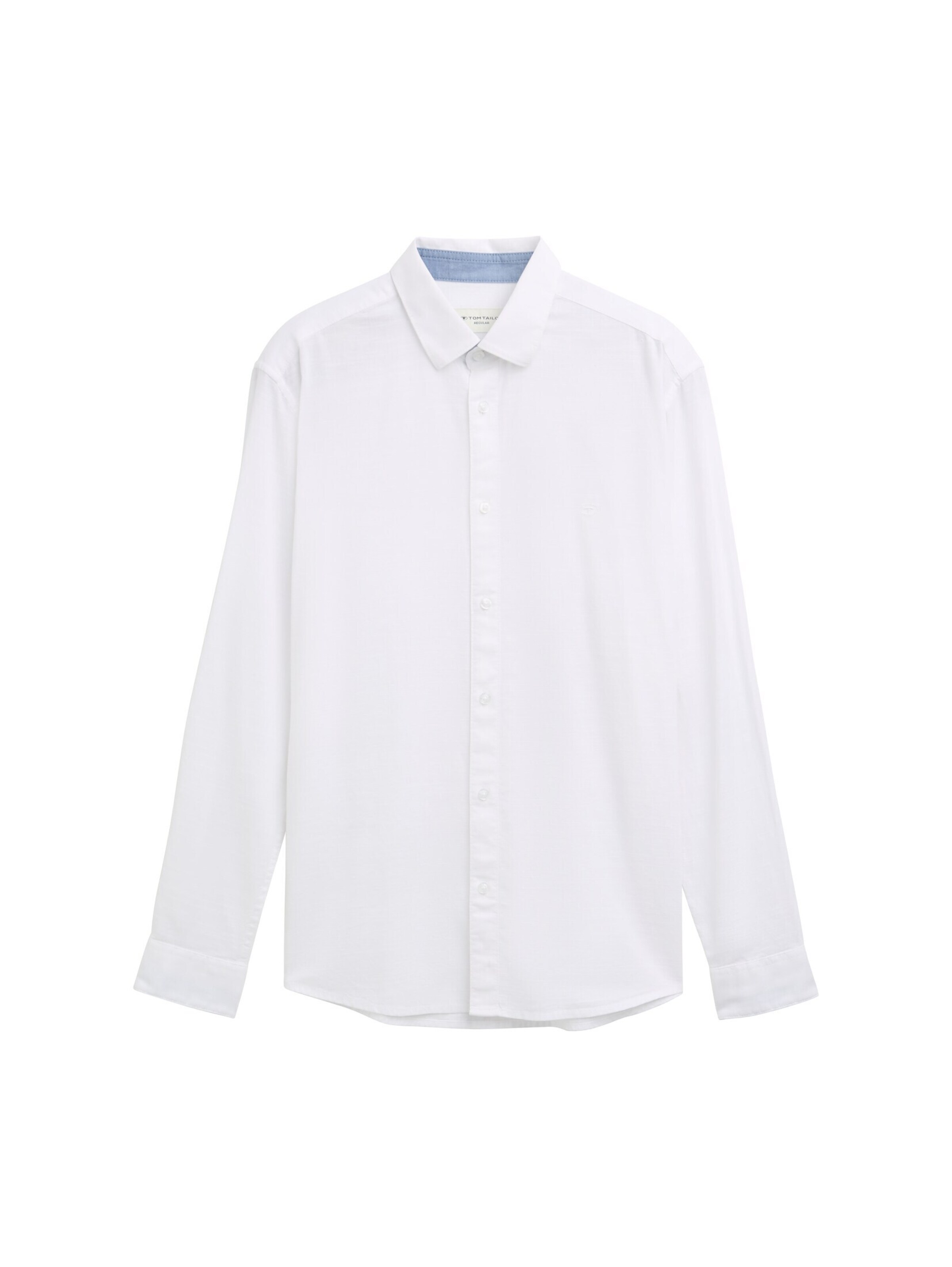 balts TOM TAILOR Standarta piegriezums Krekls: no priekšpuses