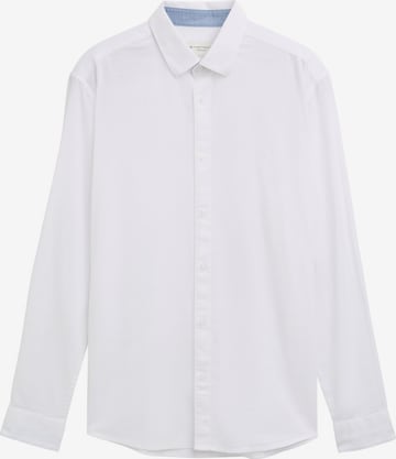 TOM TAILOR Button Up Shirt in White: front