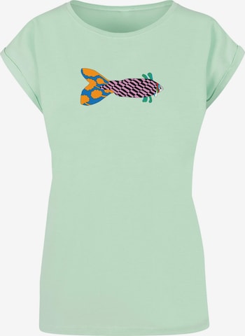 Merchcode Shirt 'Yellow Submarine - Fish No. 1' in Groen: voorkant