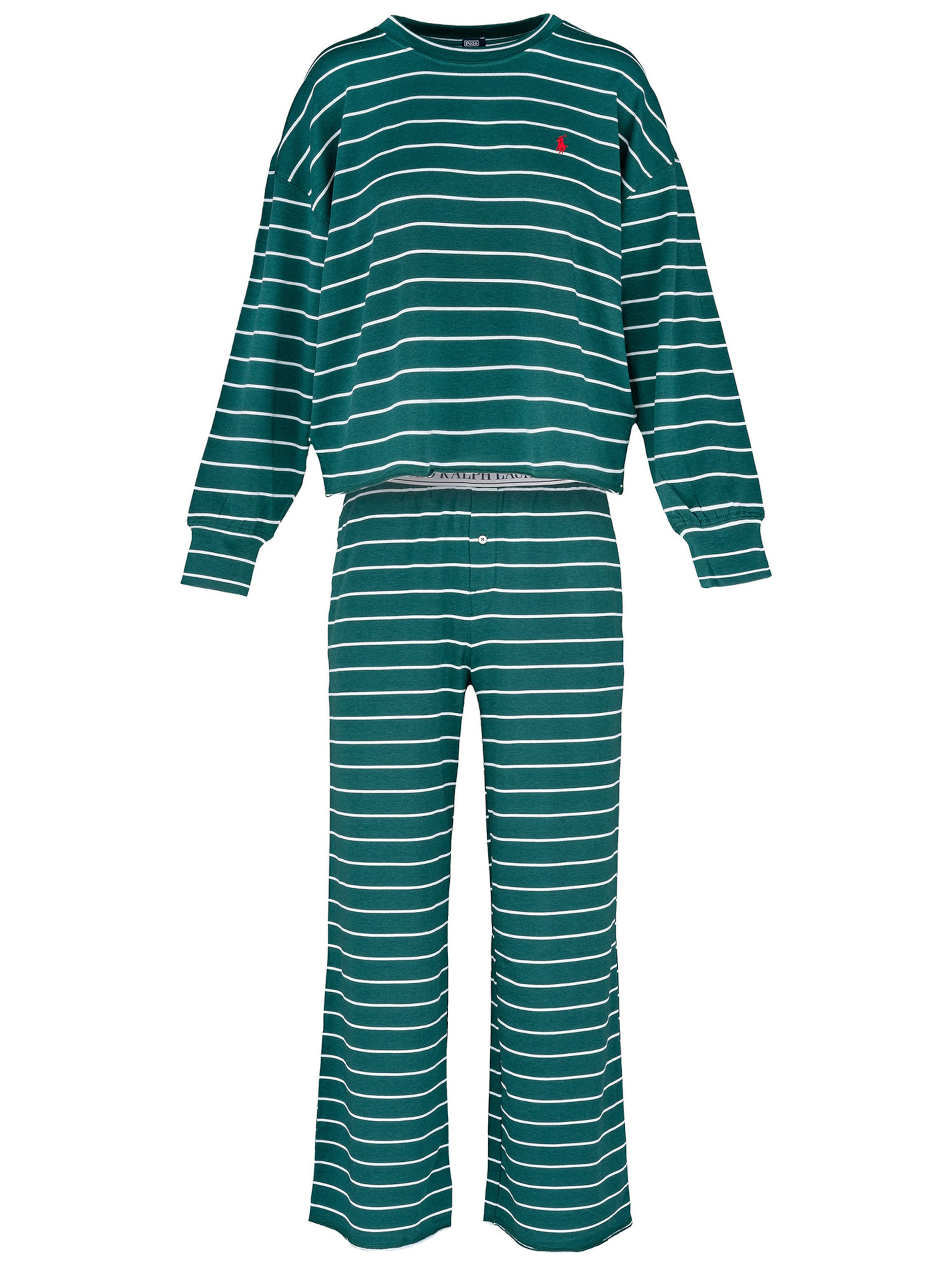 Pyjama ' Club Terry ' Polo Ralph Lauren en vert : devant