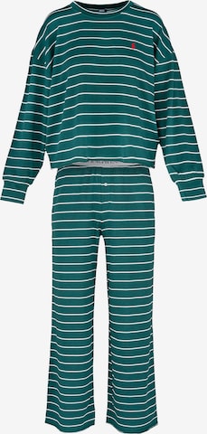 Pyjama ' Club Terry ' Polo Ralph Lauren en vert : devant