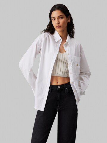 Chemisier Calvin Klein Jeans en blanc : devant