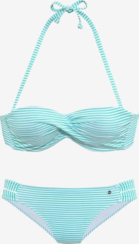 s.Oliver Bandeau Bikini in Blue: front