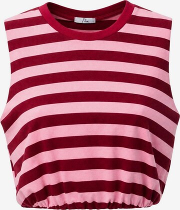Top 'Viscosa Righe' di I AM in rosso: frontale