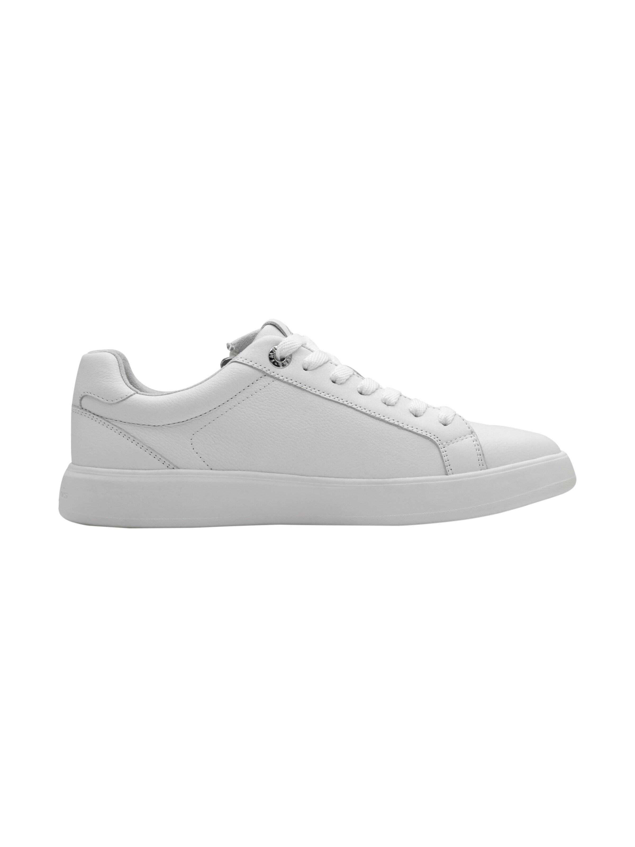 Chaussure de sport à lacets 'Leder-Sneaker' Tamaris en blanc
