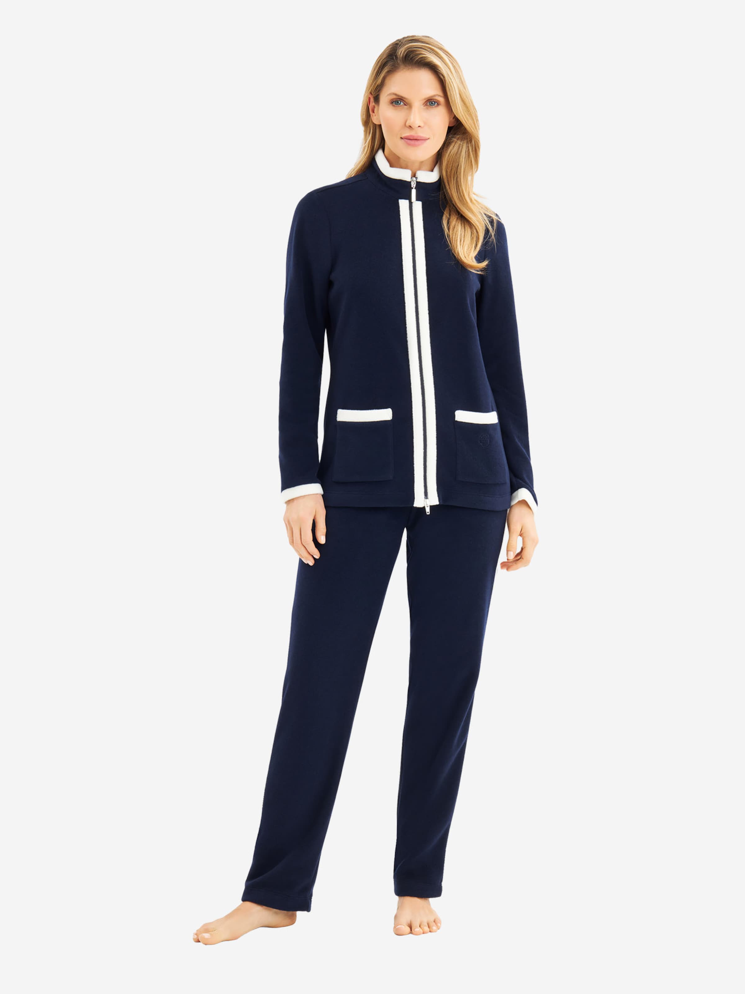 FÉRAUD PARIS Pajama ' Fleece ' in Blue: front