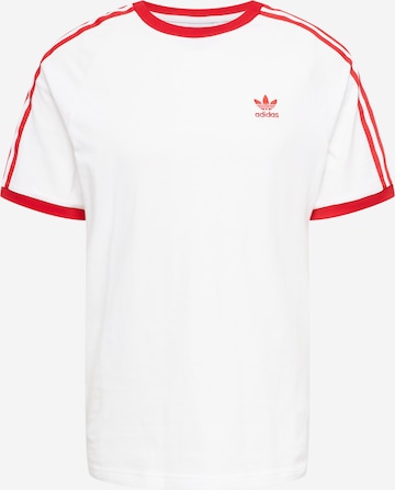 Tricou '3-Stripes' de la ADIDAS ORIGINALS pe alb: față