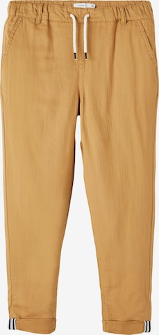 NAME IT Tapered Pants 'Ben' in Brown: front