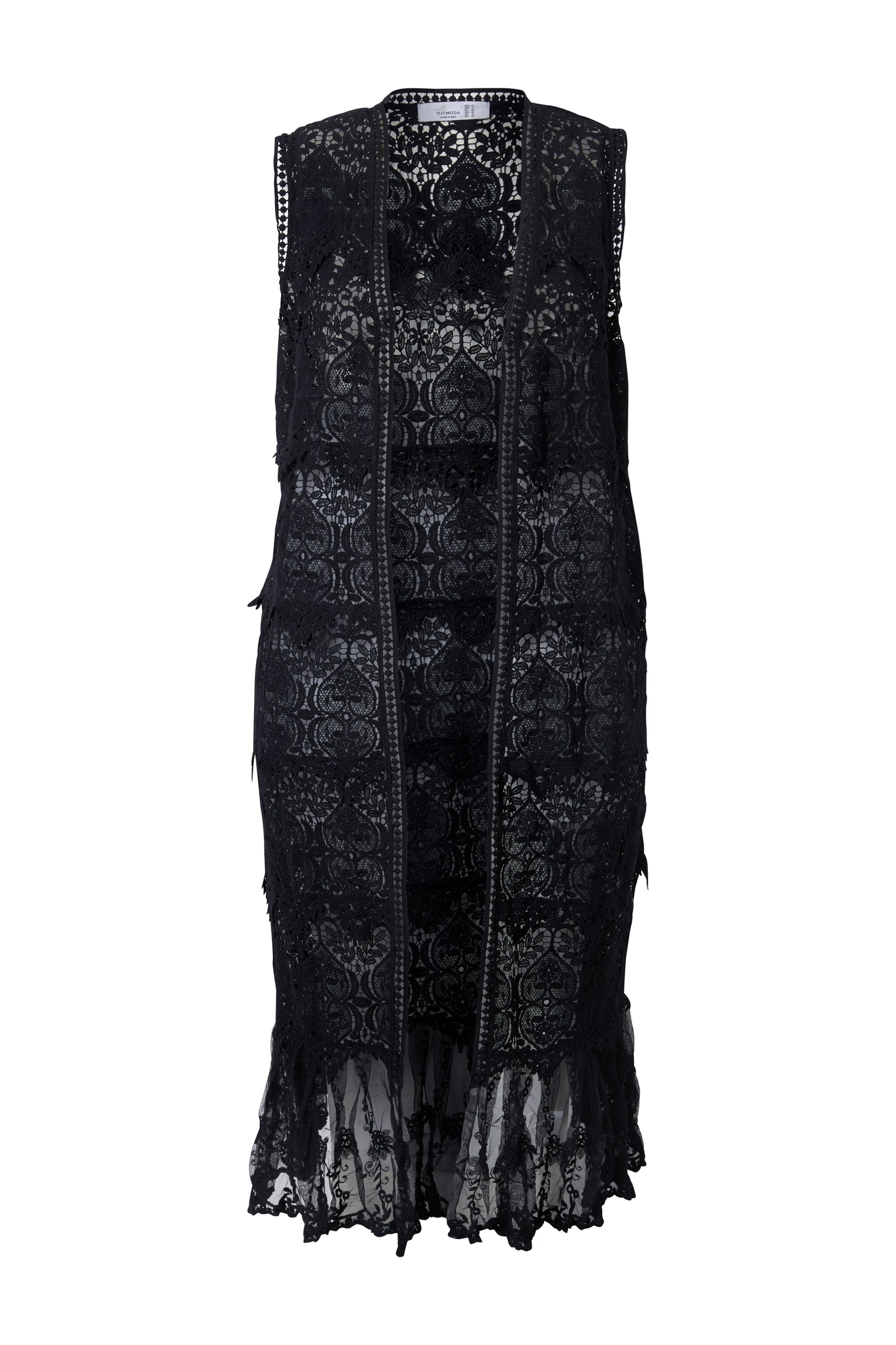 MIAMODA Kimono in Schwarz: Vorderseite