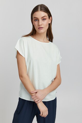 Oxmo Blouse 'ARNORA' in Wit: voorkant