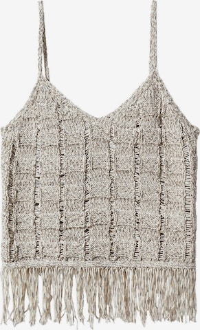 MANGO Knitted Top 'FLAVITA' in Grey: front