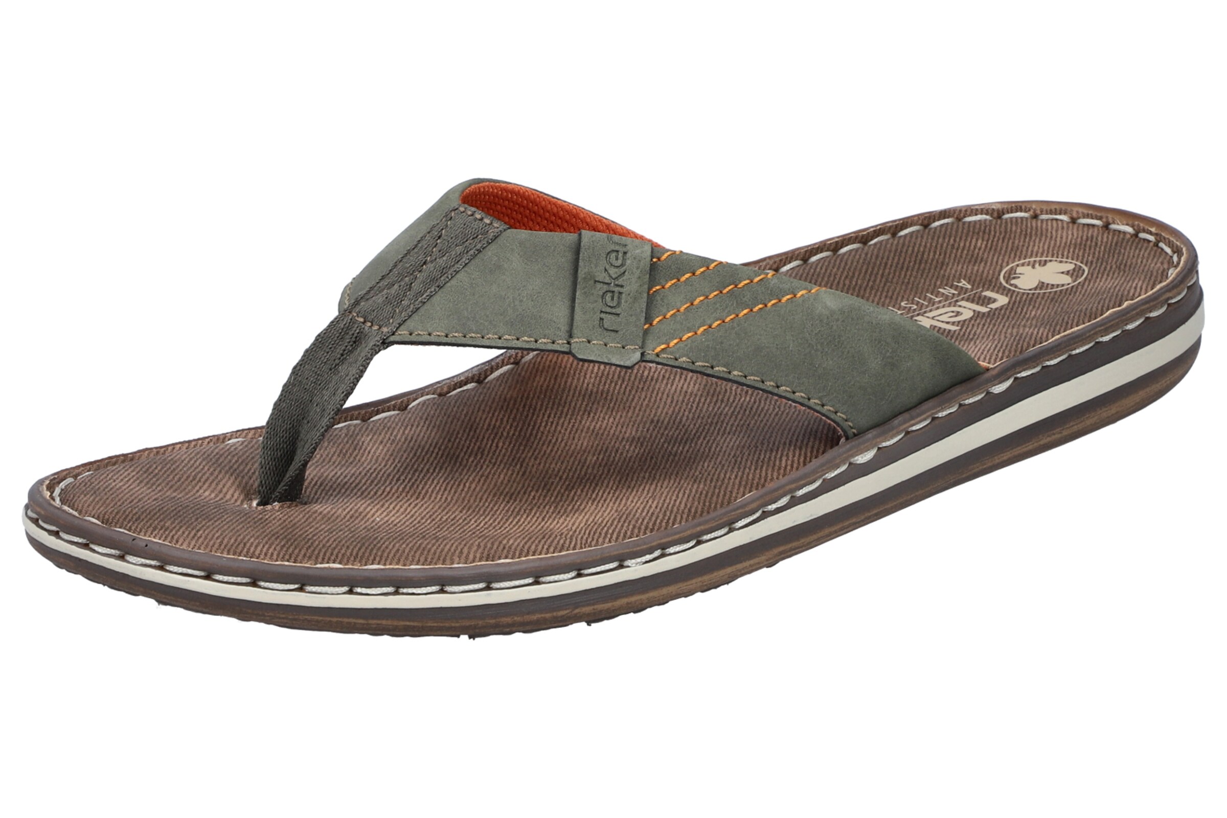 Tongs '21043' Rieker en vert : devant