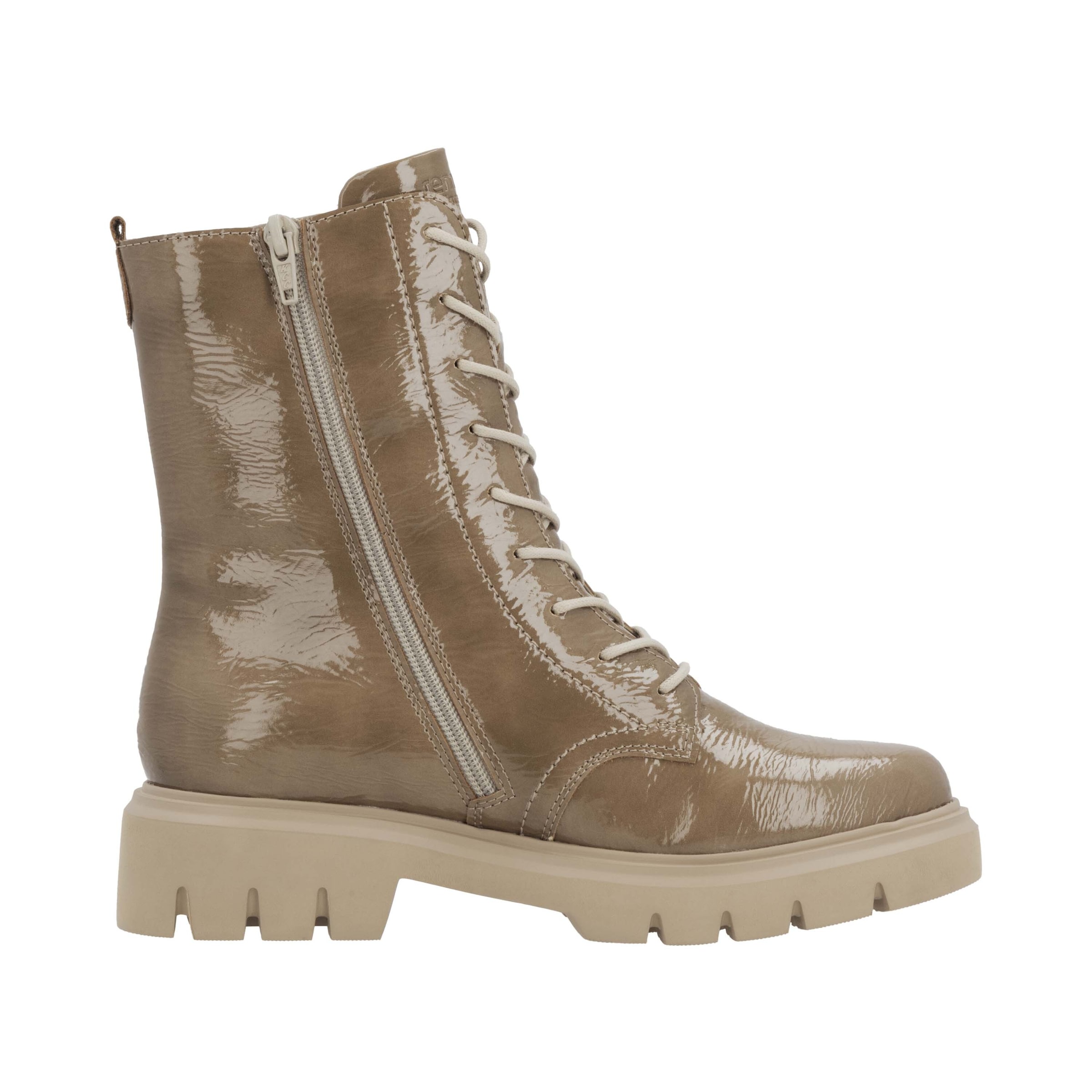 REMONTE Lace-Up Boots 'D1W72' in Beige