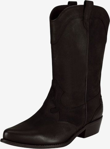 Felmini Wide Fit Cowboystiefel 'Gerbera W039' in Schwarz: Vorderseite