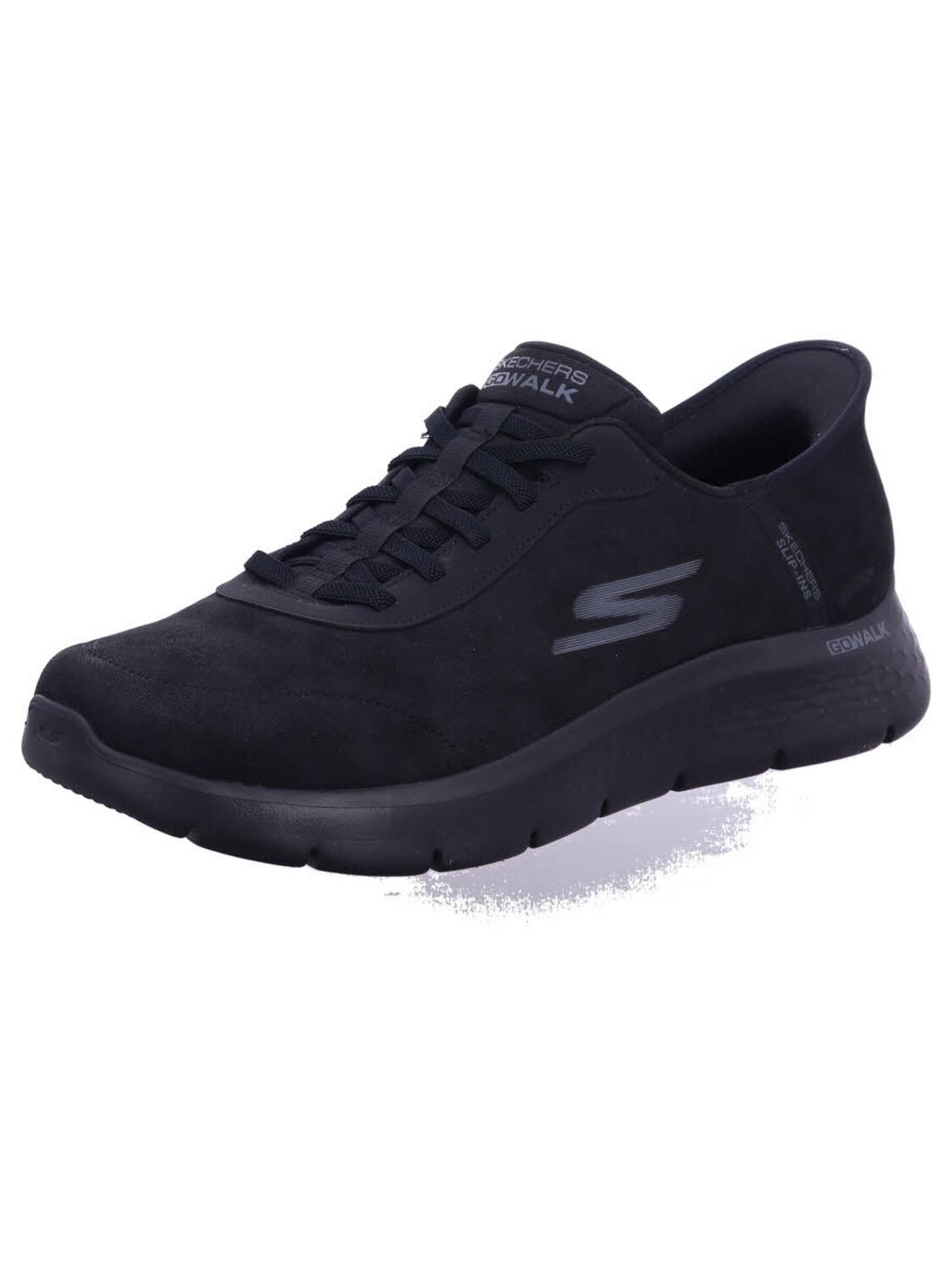 SKECHERS Slippers 'Slipper Herren 216326 BBK Textil in schwarz' in Black: front