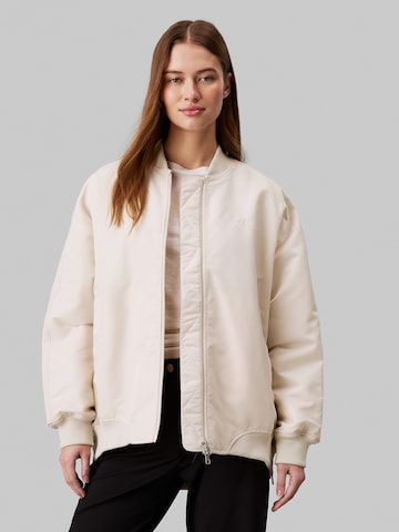 Calvin Klein Jeans Übergangsjacke in Beige: Vorderseite