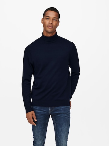 Only & Sons Sweater 'Wyler' in Blue: front