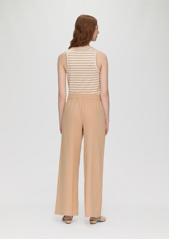 QS Wide leg Broek in Beige