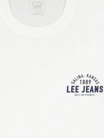 Lee Shirt 'SMALL LOGO TEE BRIGHT WHITE 112376519' in White