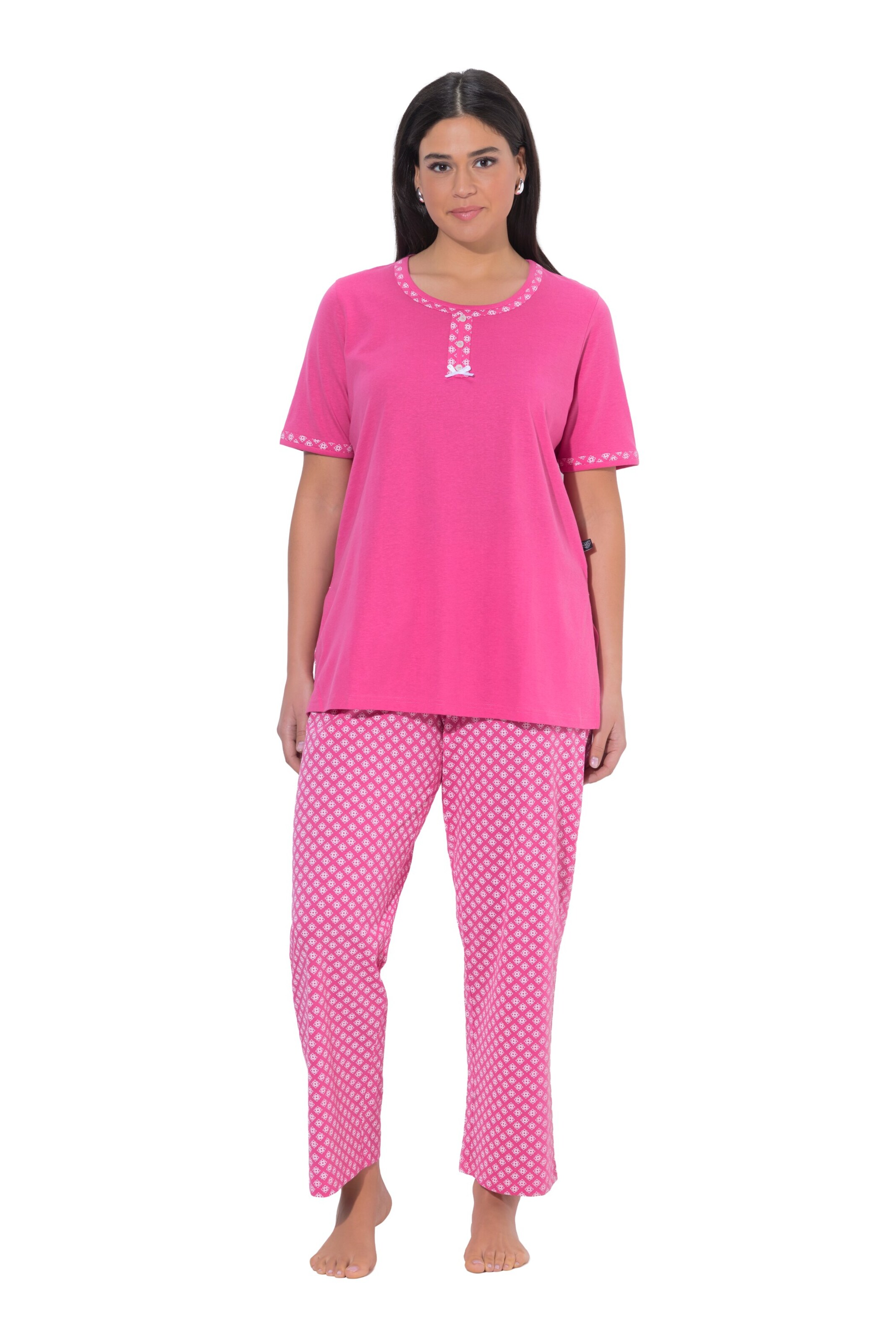 Ulla Popken Pajama in Pink: front
