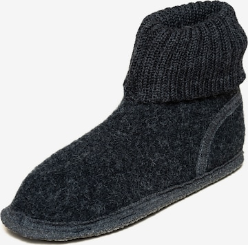 kitz-pichler Slippers 'Hüttenschuh Oetz' in Black: front