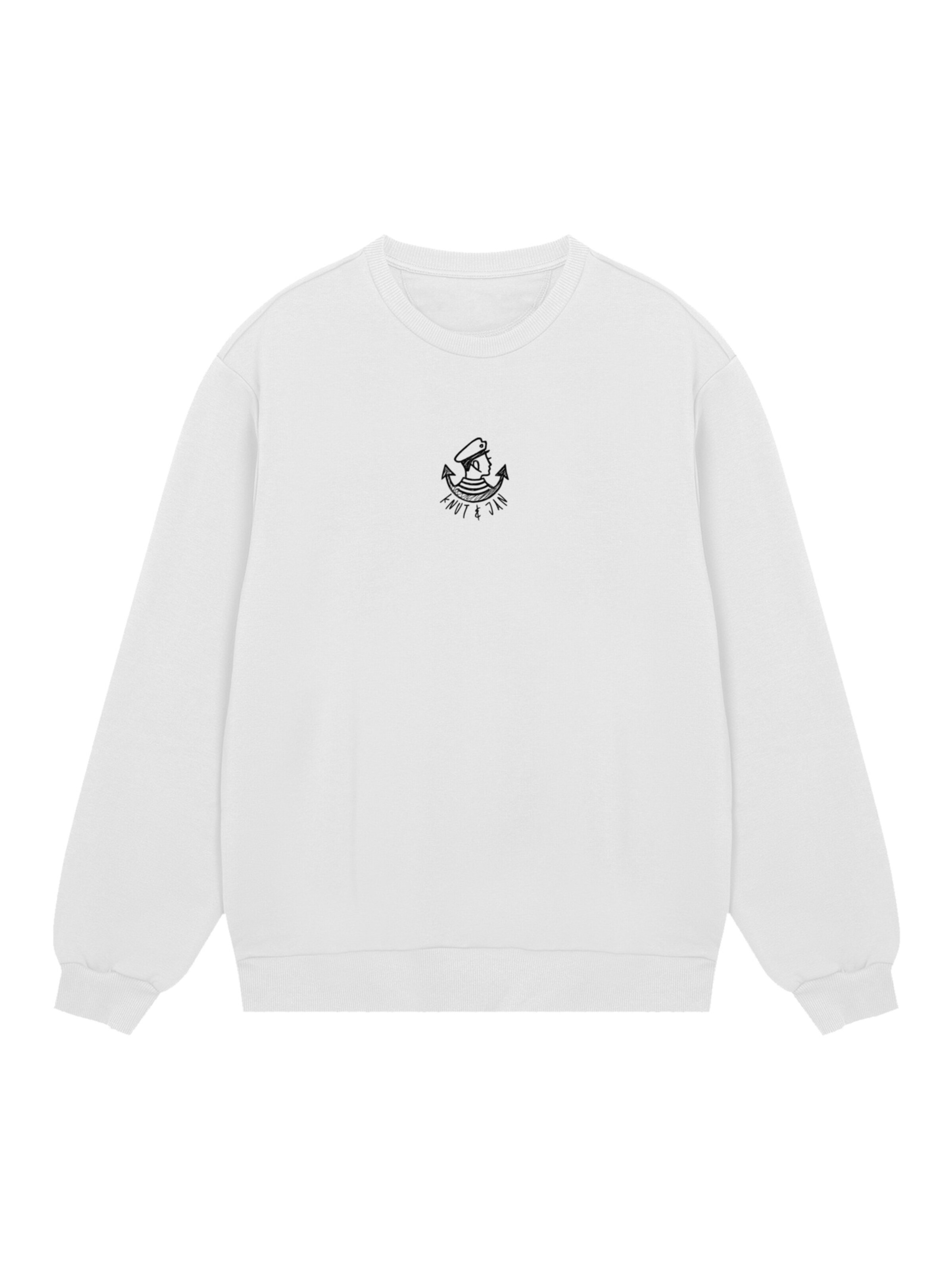 Sweat-shirt 'Knut und Jan Scribble' F4NT4STIC en blanc : devant