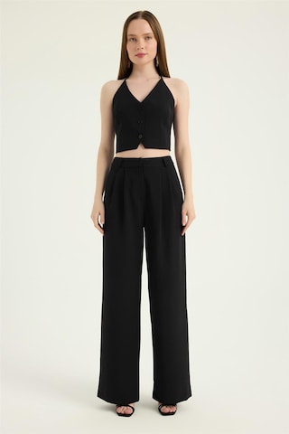 HOME STORE Wide Leg Hose in Schwarz: Vorderseite