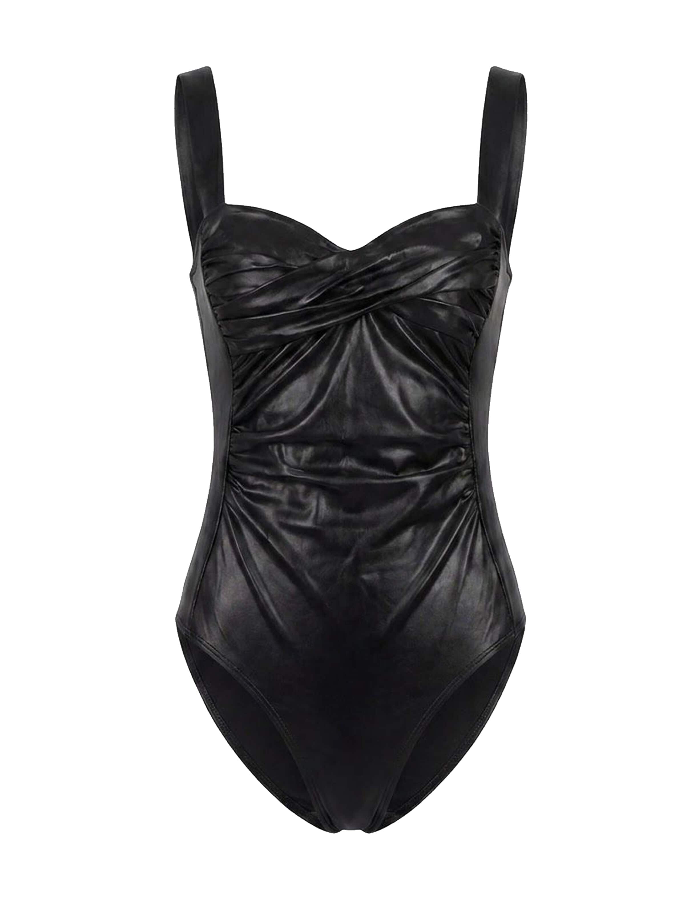 MB by Marta Buzolic Bodysuit in Black: front