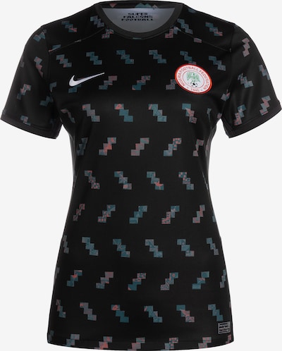 NIKE Maillot 'Nigeria  Away Stadium WM 2023' en beige / gentiane / gris / vert / rouge / noir / blanc, Vue avec produit