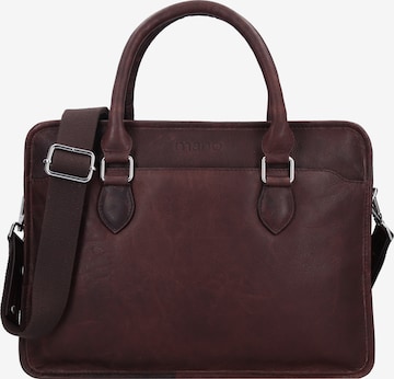 mano Document Bag 'Don Pietro' in Brown: front