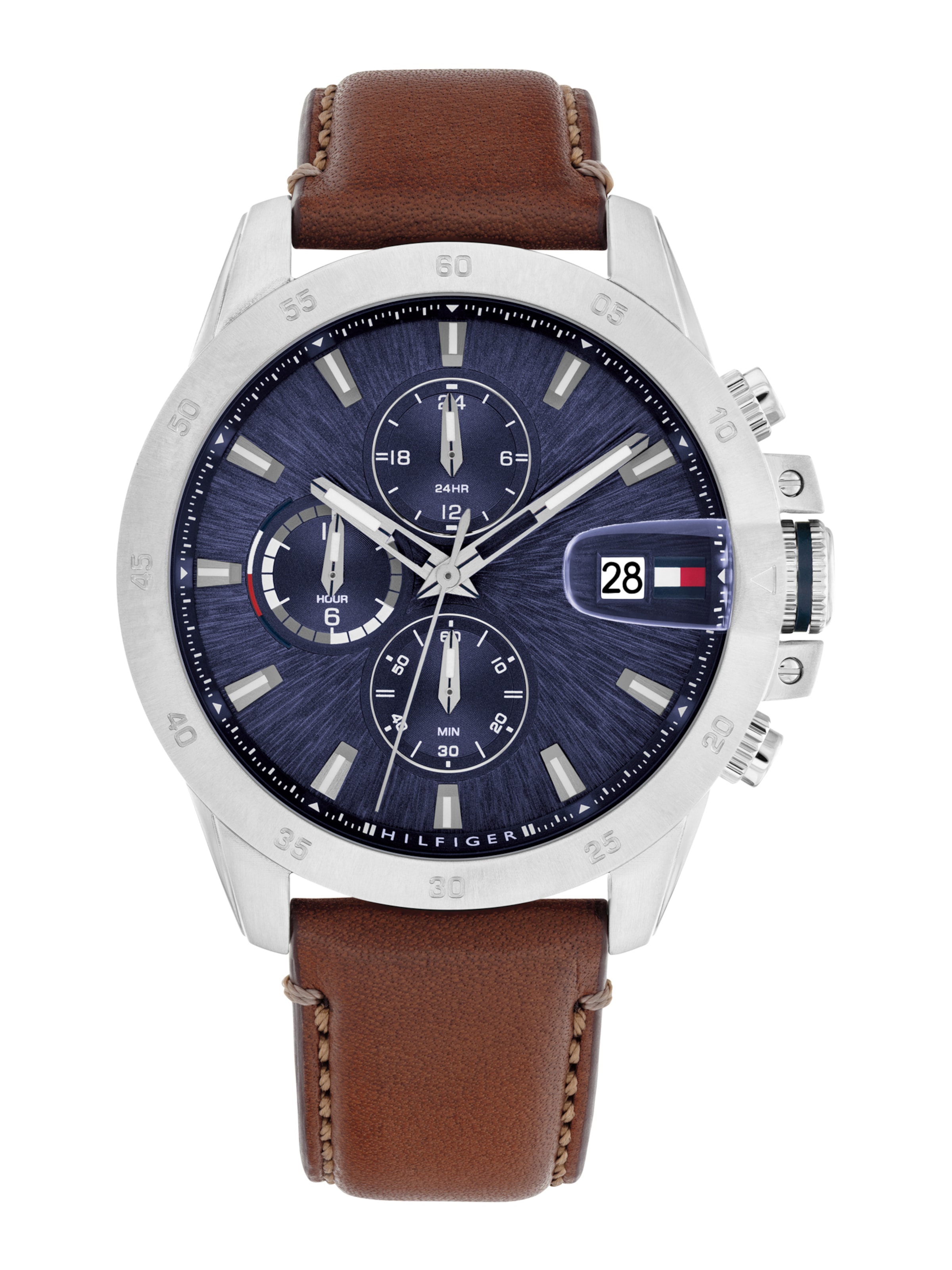 TOMMY HILFIGER Analog Watch 'JAMESON' in Brown: front