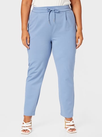 Vero Moda Curve Loose fit Pleat-Front Pants in Blue: front