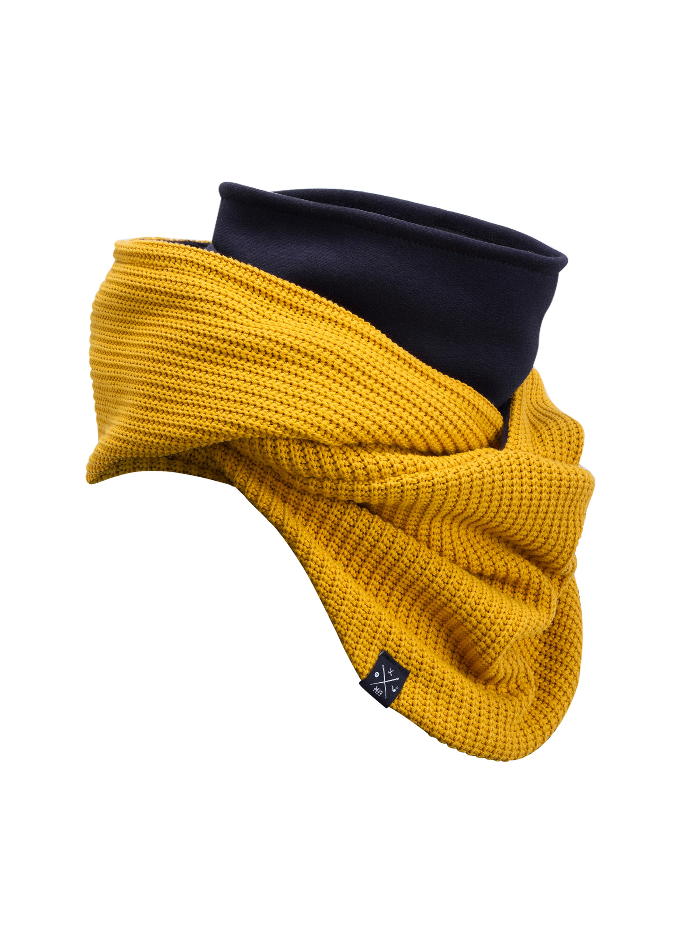 Manufaktur13 Schal 'Hooded Loop' in Gelb: Vorderseite