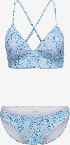 Bustier Bikini ONLY en bleu : devant